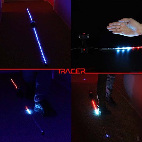 tracer light wire demonstration grid of photos